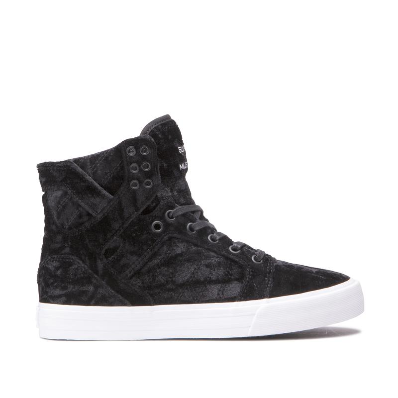 Buty Supra SKYTOP - Sneakersy Wysokie Damskie - Czarne (OHYN-20476)